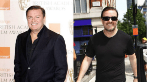 Ricky Gervais before and after weight loss surgery 